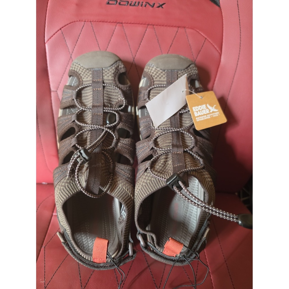 NWT: Eddie Bauer Men's Water Sandals Cedar/Brown Multiple Sizes 10